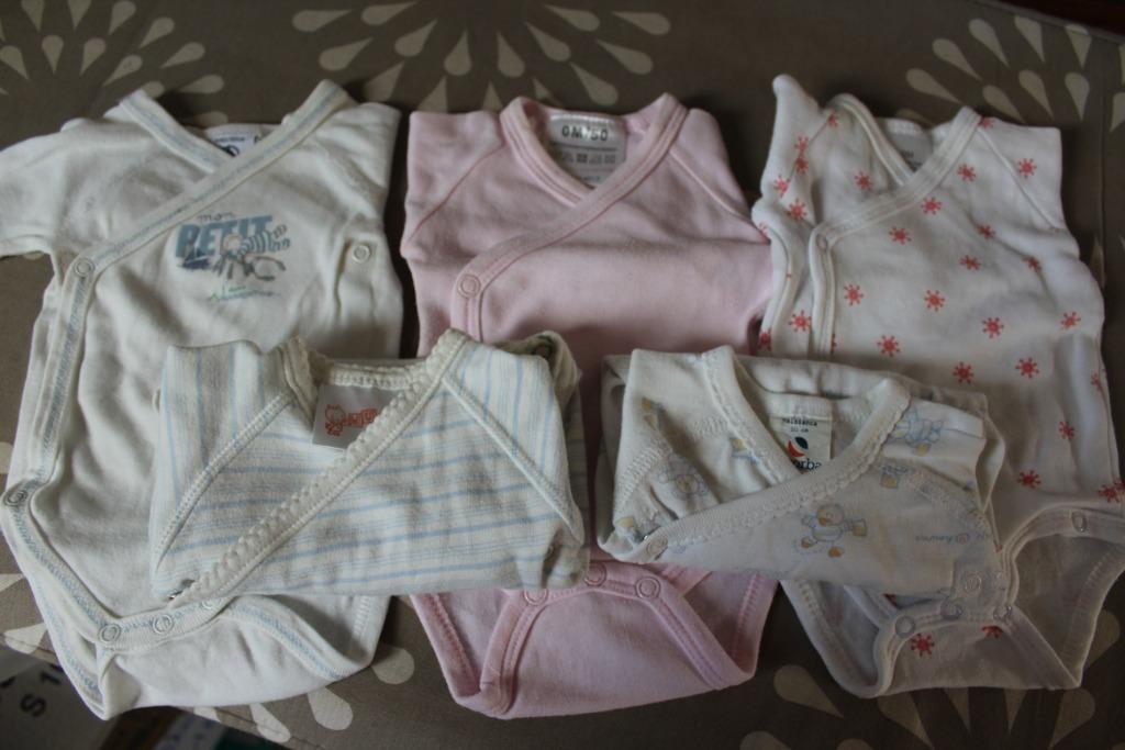 Lot de 5 bodies naissance manches longues, Enfants & Bébés, Enlèvement ou Envoi, Utilisé