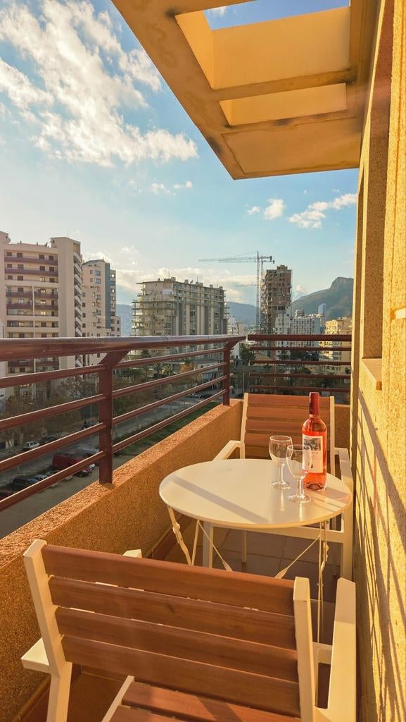 2027 TE HUUR: 2-4 pers. app. in Calpe, 1 slpk., groot terras, Wasmachine, Aan zee, Costa Blanca, Appartement
