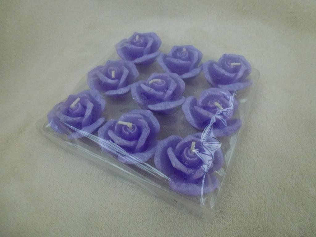 bougies flottantes roses 9 pièces en boîte, Enlèvement ou Envoi, Neuf, Bleu, Bougie