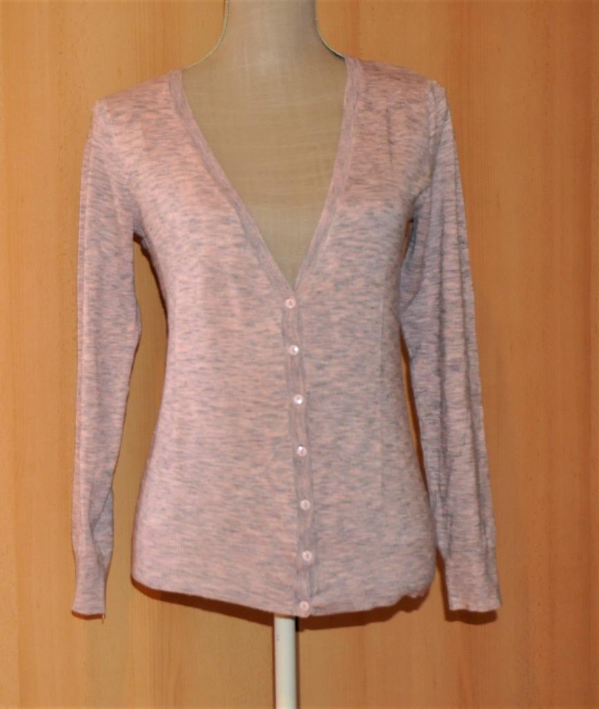 Bershka gilet cardigan rose chiné t.M, Maat 38/40 (M), Roze, Gedragen, Bershka