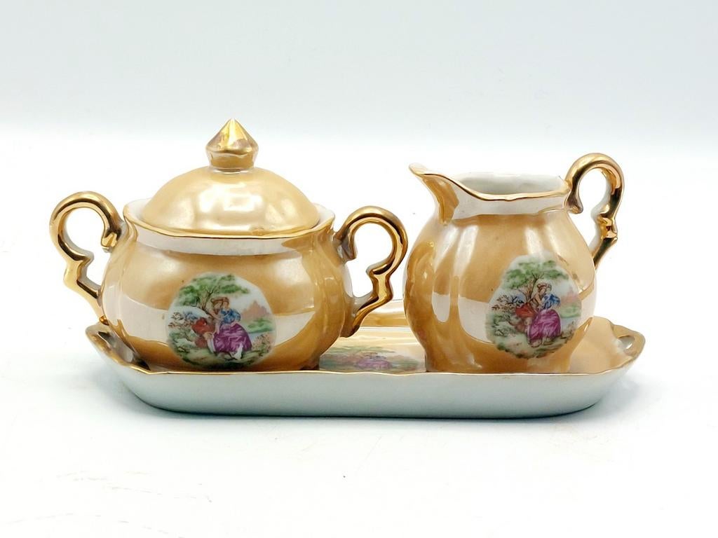 Vintage melk- en suikersetje voor kinderservies, Antiek en Kunst, Ophalen of Verzenden