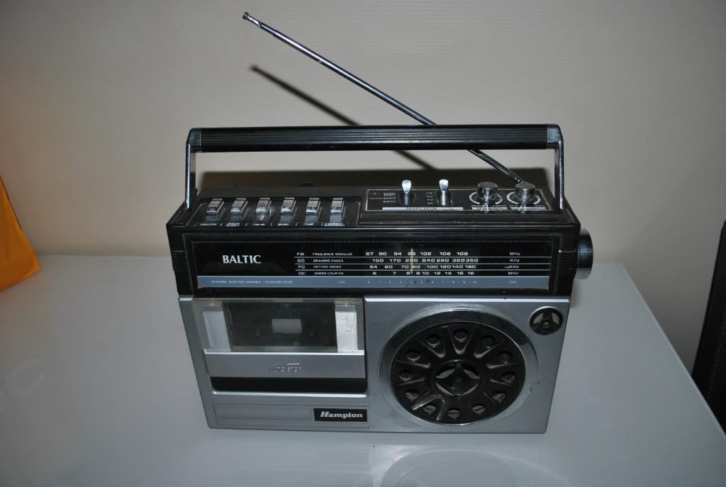 Radio/Lecteur K7 Hampton Baltic Vintage Hors service, Enlèvement, Ne fonctionne pas, Radio