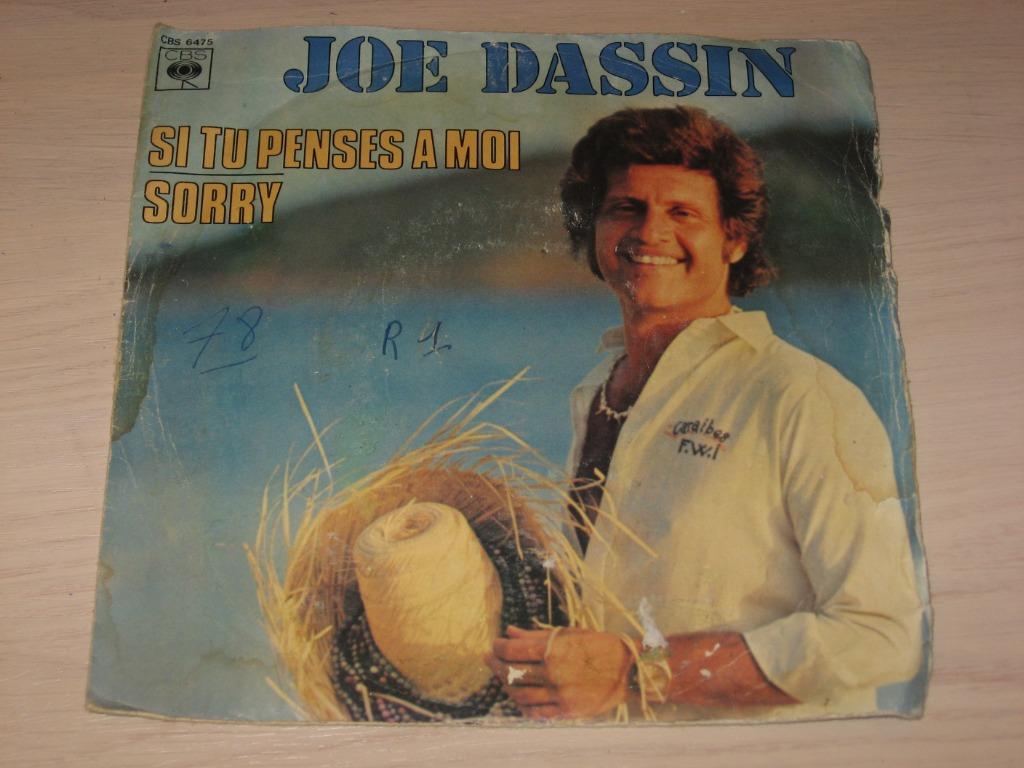 Disque vinyl 45 tours joe dassin Si Tu Penses A Moi / Sorry, Ophalen of Verzenden, Zo goed als nieuw