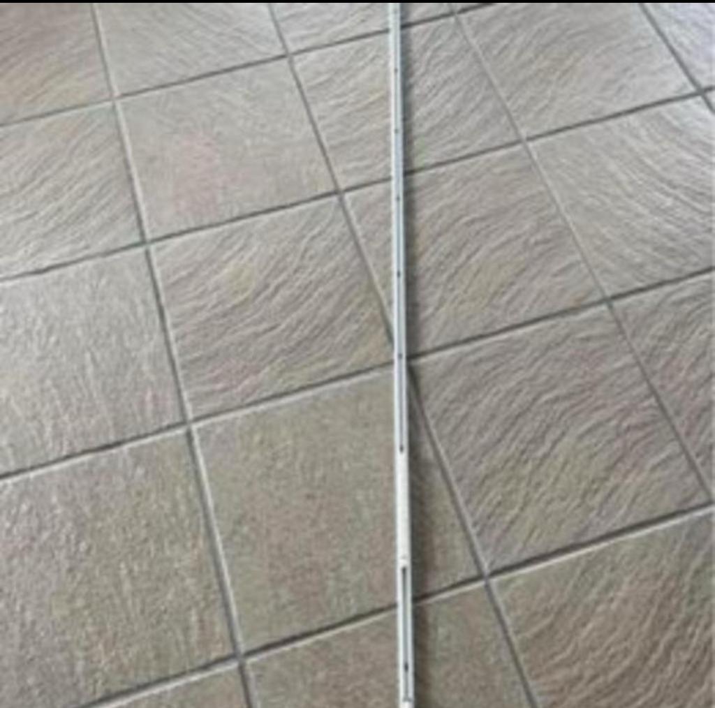 Gordijnenrails ijzer wit 141 cm en gordijngeleiders, Ophalen, Zo goed als nieuw, Wit