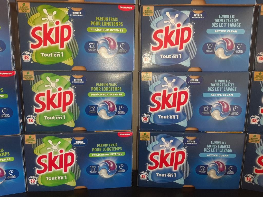 Lessive pods Skip 38 doses - 2 sortes, Enlèvement ou Envoi, Produit de nettoyage