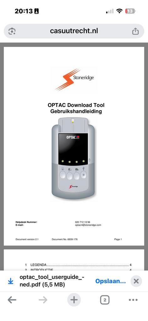 Optac, Auto-onderdelen, Ophalen