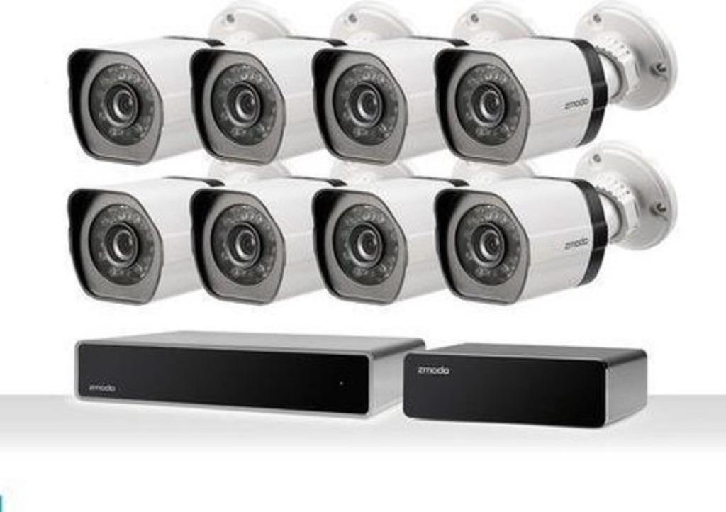 Zmodo 8 cameras Full HD 1080p sPoE Camerasysteem wit, Enlèvement ou Envoi, Neuf, Caméra extérieure