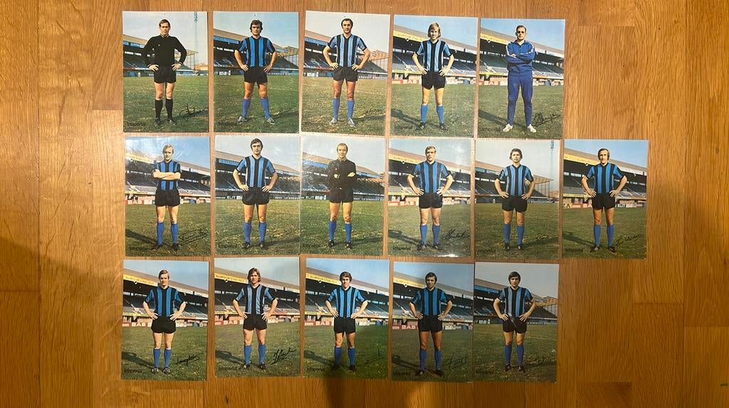 16 spelerskaarten Club Brugge 1971 Imperial Salami, Verzenden