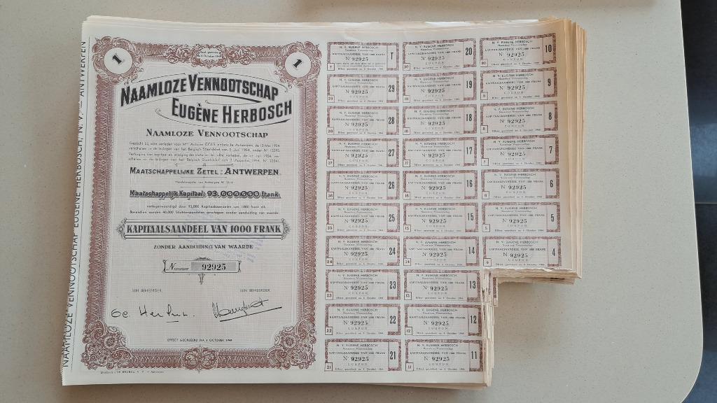 TITRES - ACTIONS - DIVERS - lot de plus de 1000 titres, Enlèvement ou Envoi, 1920 à 1950, Action