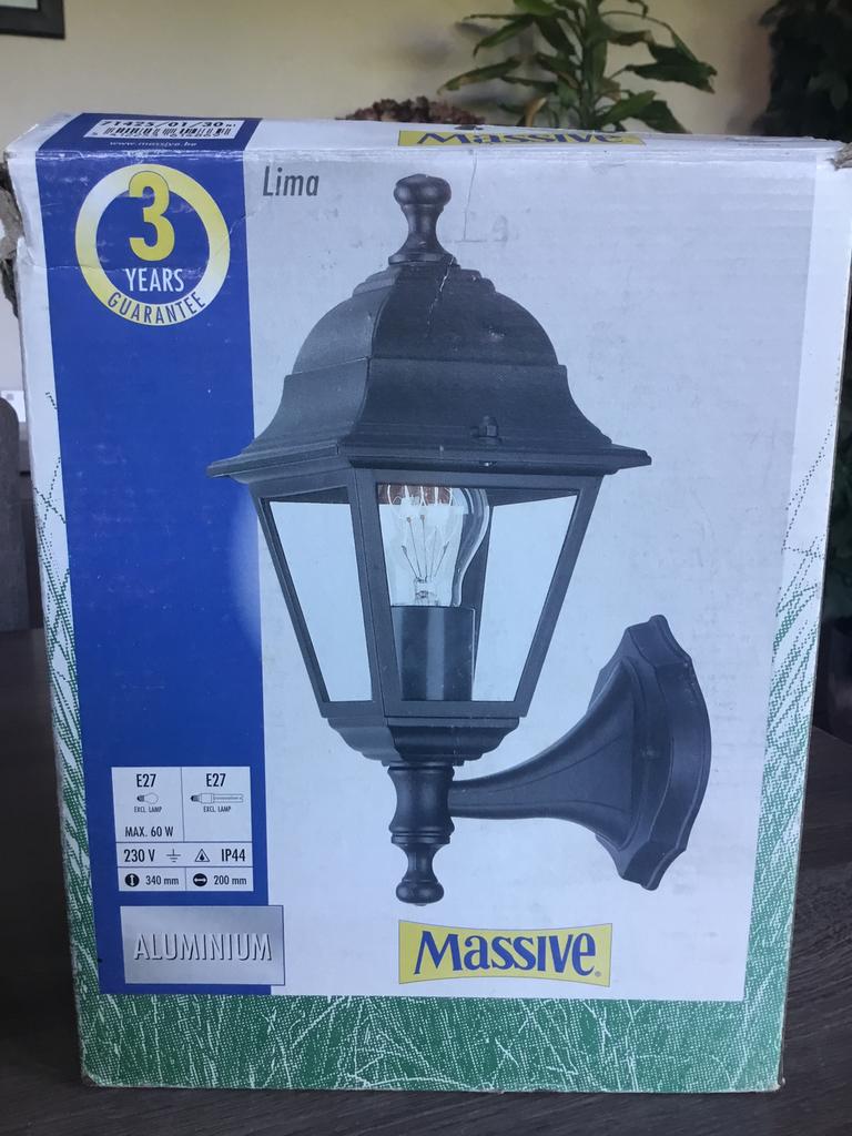 Applique d’extérieur noire Massive, Jardin & Terrasse, Enlèvement, Comme neuf, Aluminium