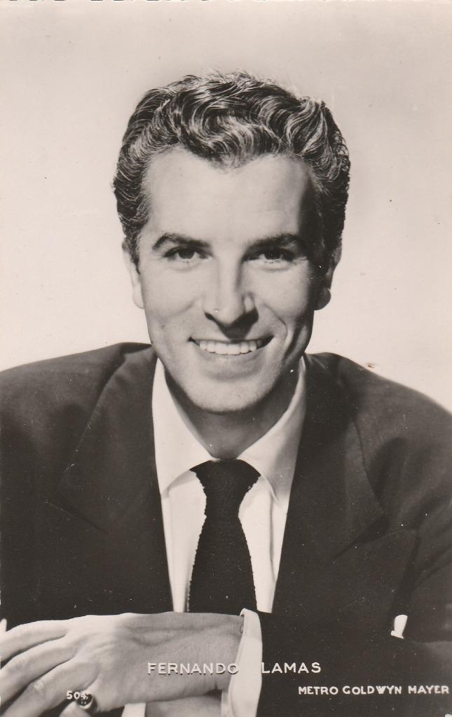 Carte postale cinéma Fernando Lamas., Envoi, 1940 à 1960, Non affranchie, Culture et Média