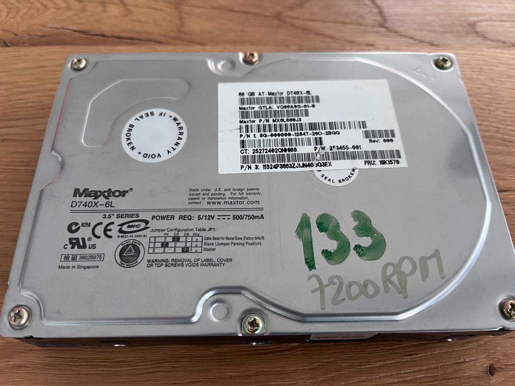 Maxtor HDD 60GB 133, Informatique & Logiciels, Maxtor, Enlèvement ou Envoi, HDD, Interne