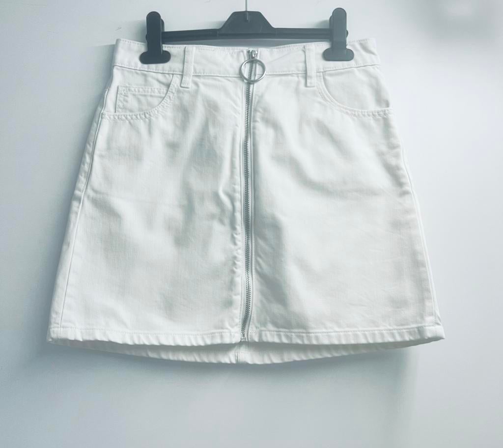 Witte jeansrok, Ophalen of Verzenden, Zo goed als nieuw, Maat 34 (XS) of kleiner