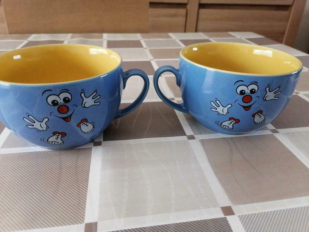 2 blauwe soeptassen, Enlèvement ou Envoi, Comme neuf