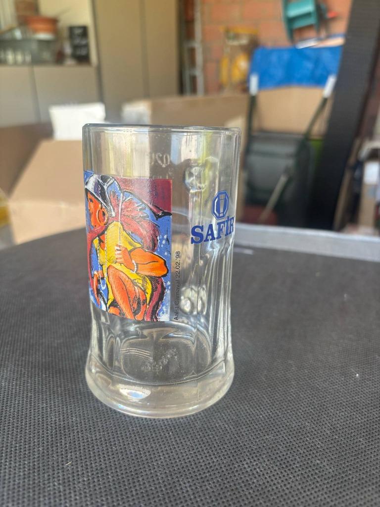 Glazen Aalst Carnaval / Safir '97, '98 en 2000, Enlèvement, Utilisé, Verre à bière