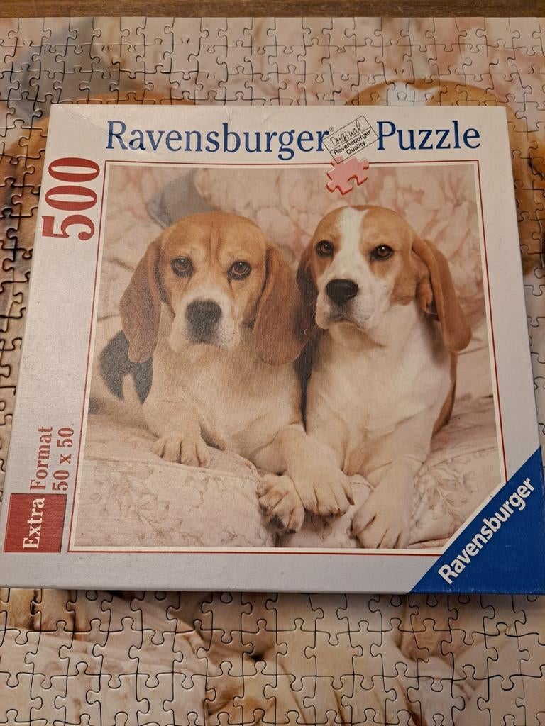 Ravensburger puzzel 500 beagle paar, Ophalen of Verzenden, Gebruikt