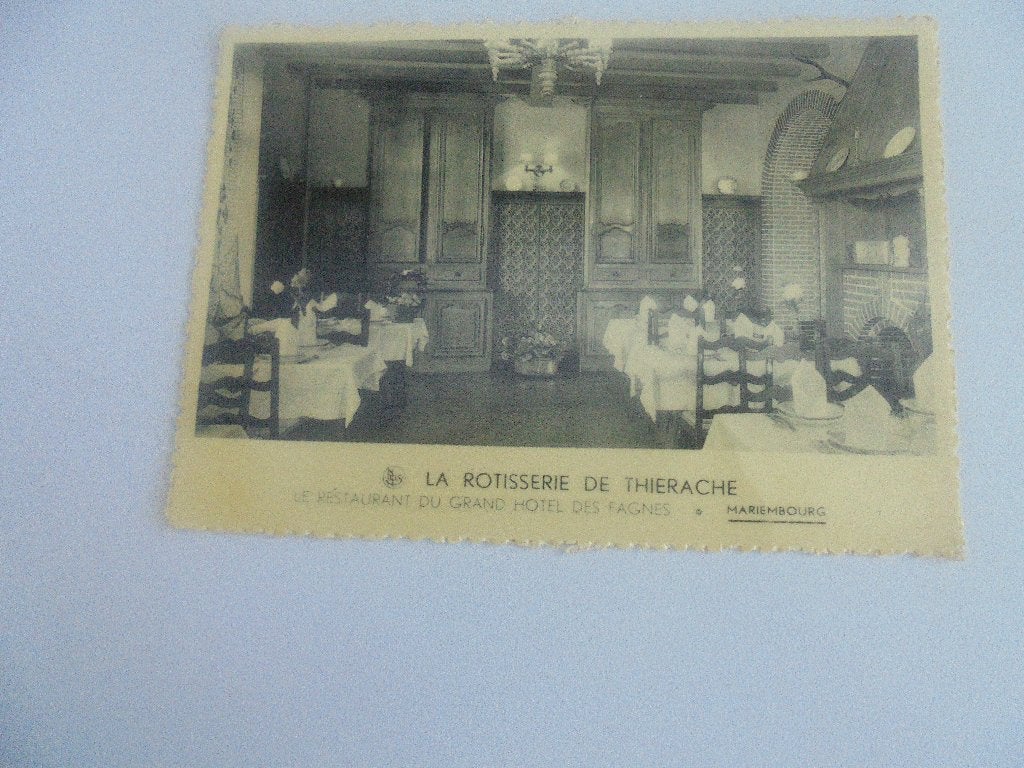 mariembourg-le grand hotel des fagnes-la rotisserie, Enlèvement ou Envoi, 1940 à 1960, Non affranchie, Namur
