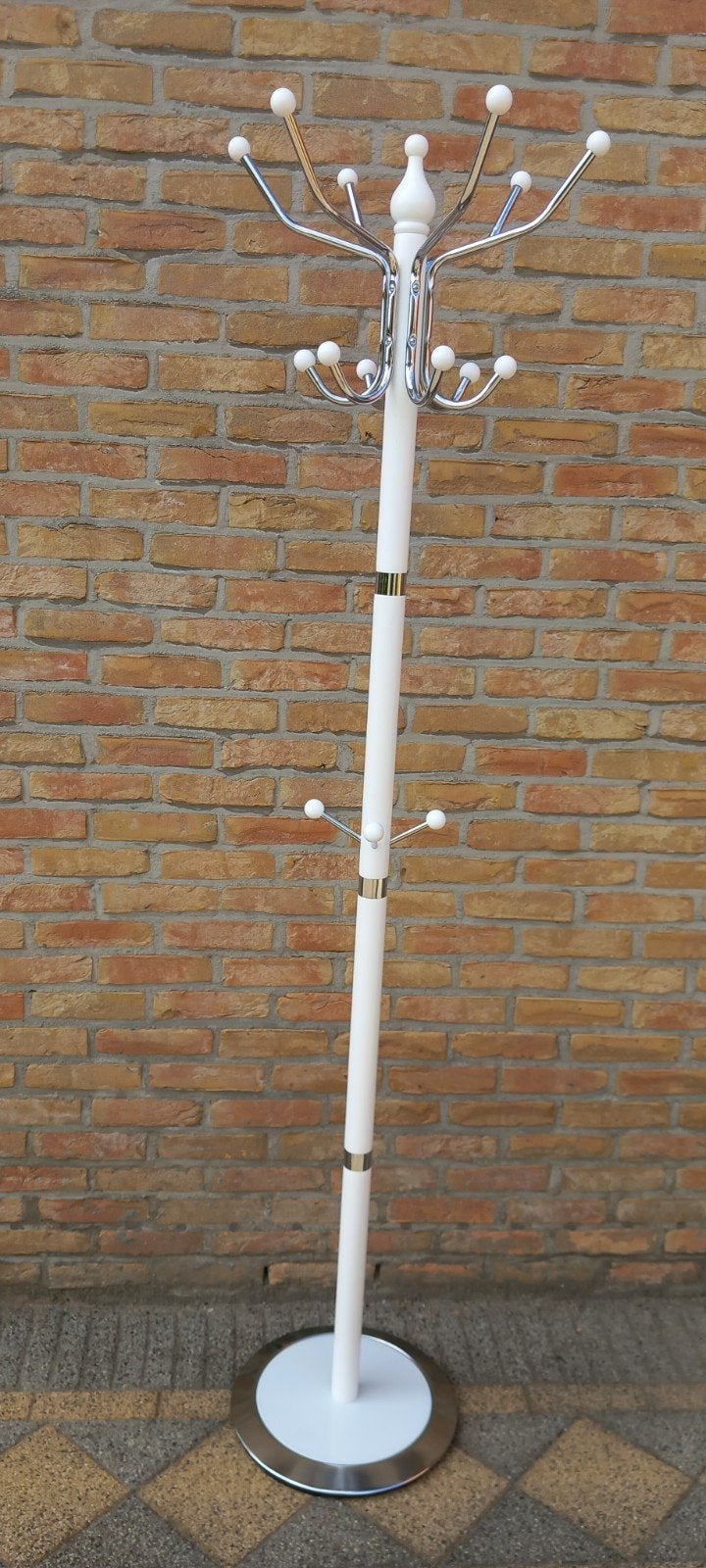 Witte houten kapstok 185 cm hoogte, Ophalen, Nieuw, Staande kapstok, 150 tot 200 cm