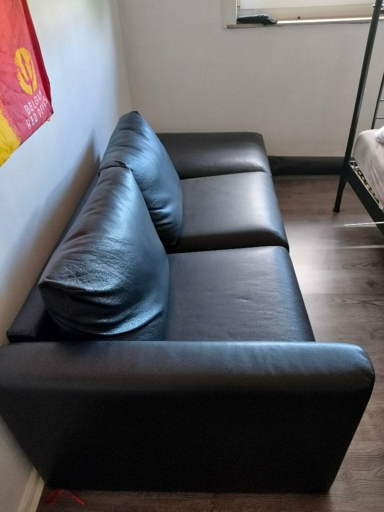Zetel, Ophalen, Zo goed als nieuw, 200 tot 250 cm, Leer