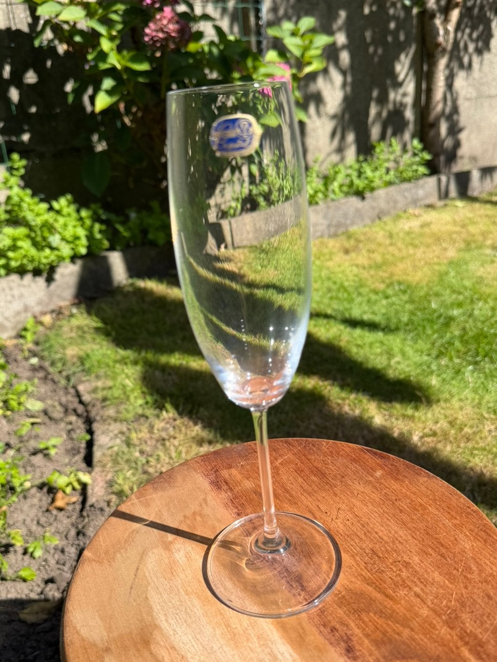 Kristal champagneglazen -  6 stuks, Ophalen of Verzenden, Zo goed als nieuw