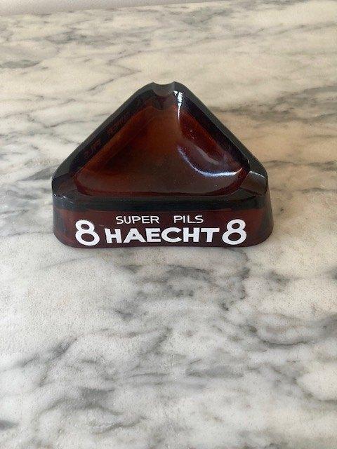 Glazen driehoekige asbak  "Super pils 8 Haecht"., Enlèvement ou Envoi, Comme neuf