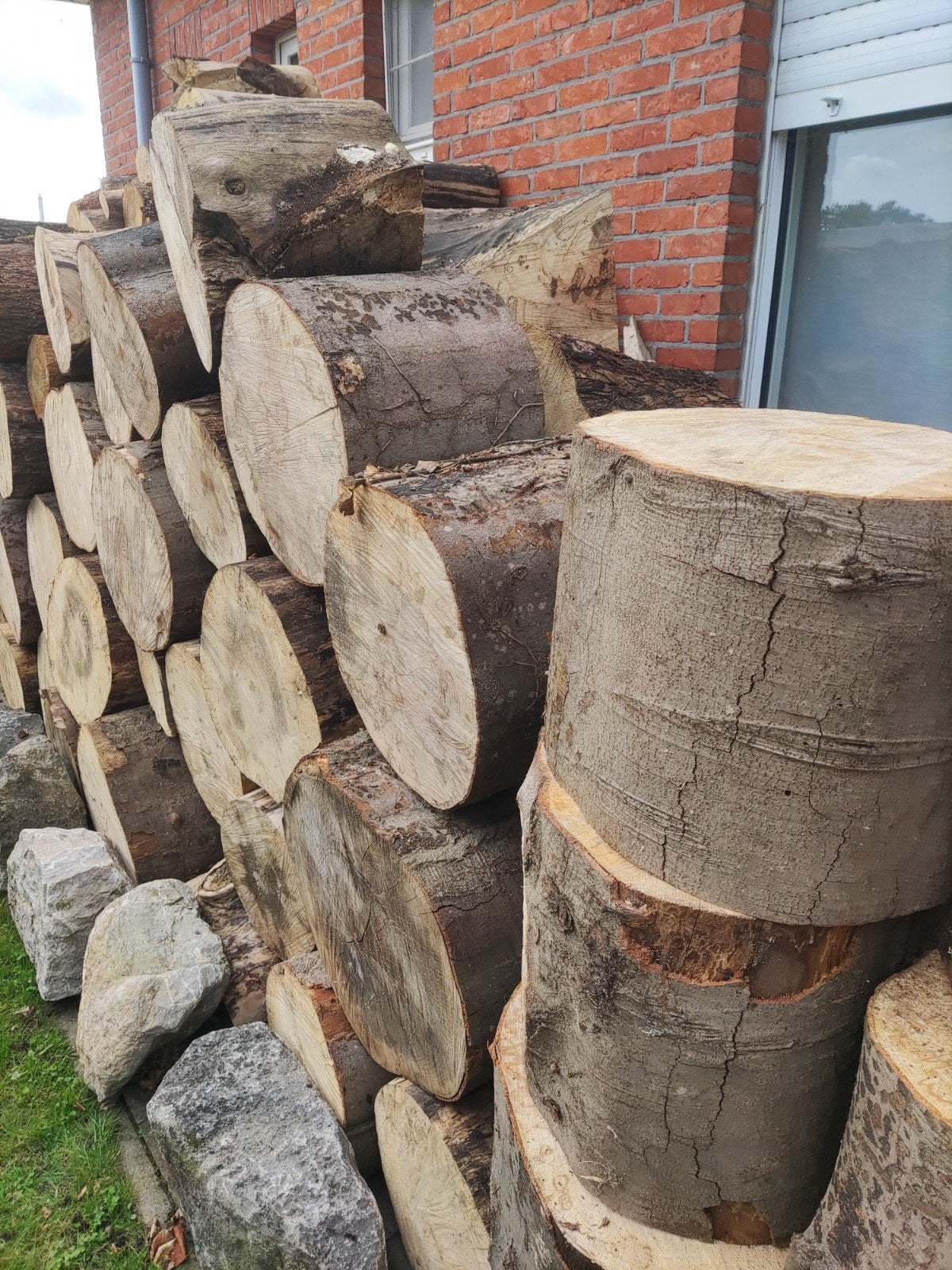 beukenhouten blokken / brandhout, Tuin en Terras, Ophalen, Beukenhout, Blokken