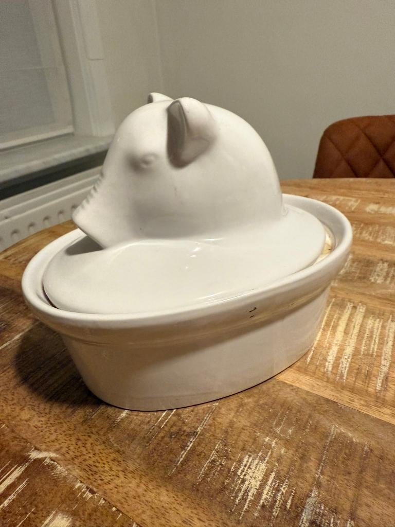 Pot à pâté de sanglier en porcelaine vintage, Enlèvement ou Envoi