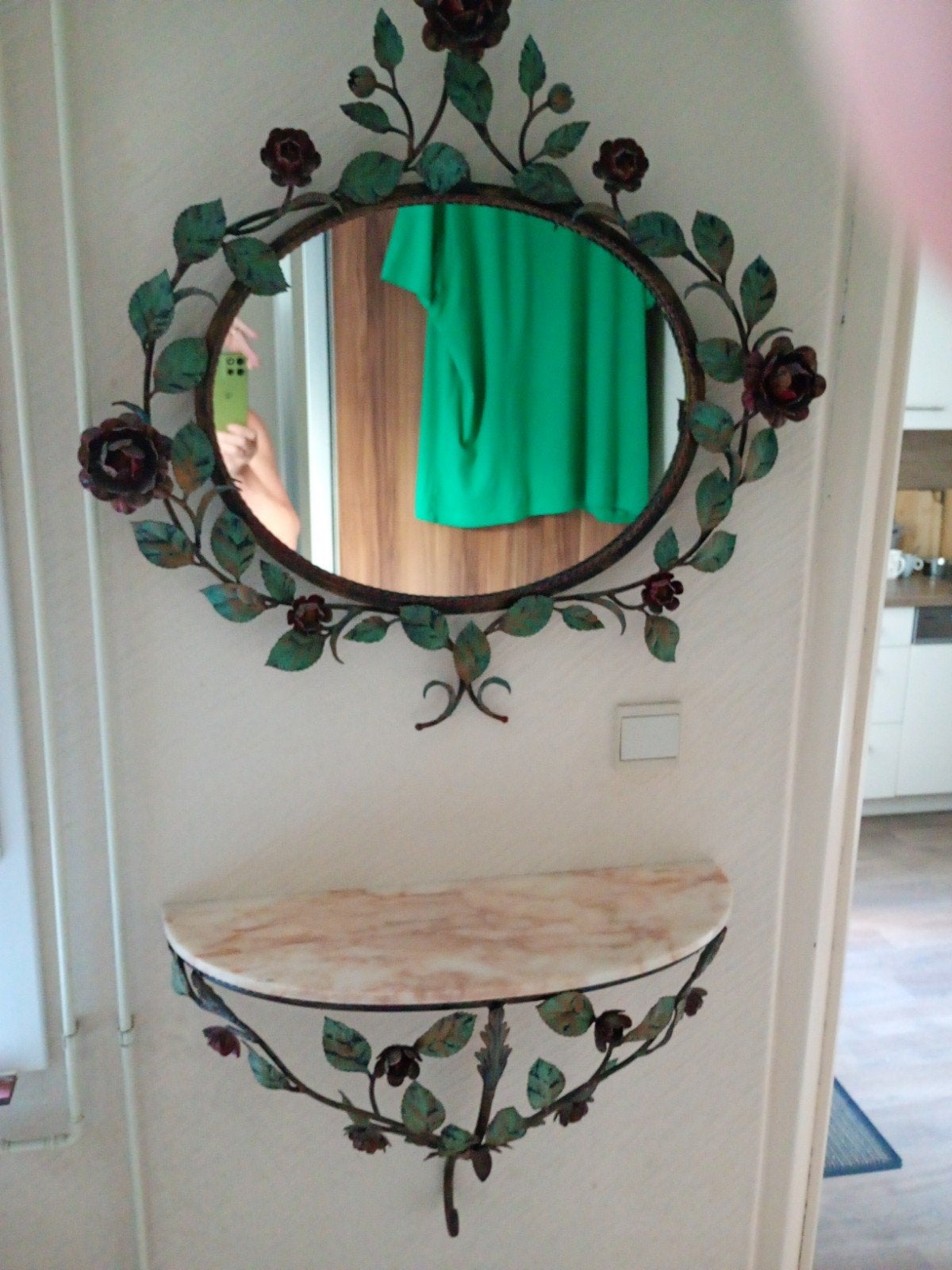 Console met spiegel, Huis en Inrichting, Ophalen, Rond
