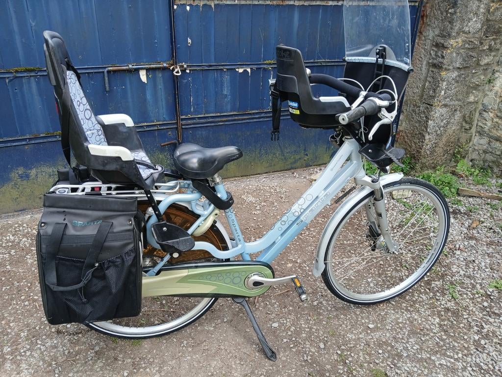 Mama fiets Sparta met kinderzitjes en draagtassen, Ophalen, Sparta, Versnellingen