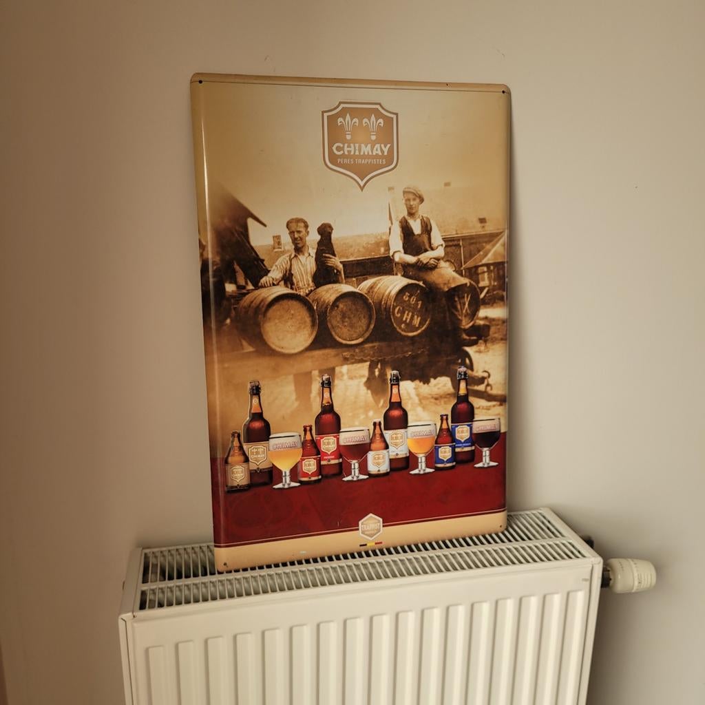 Plaque en métal trappiste chimay, Enlèvement ou Envoi