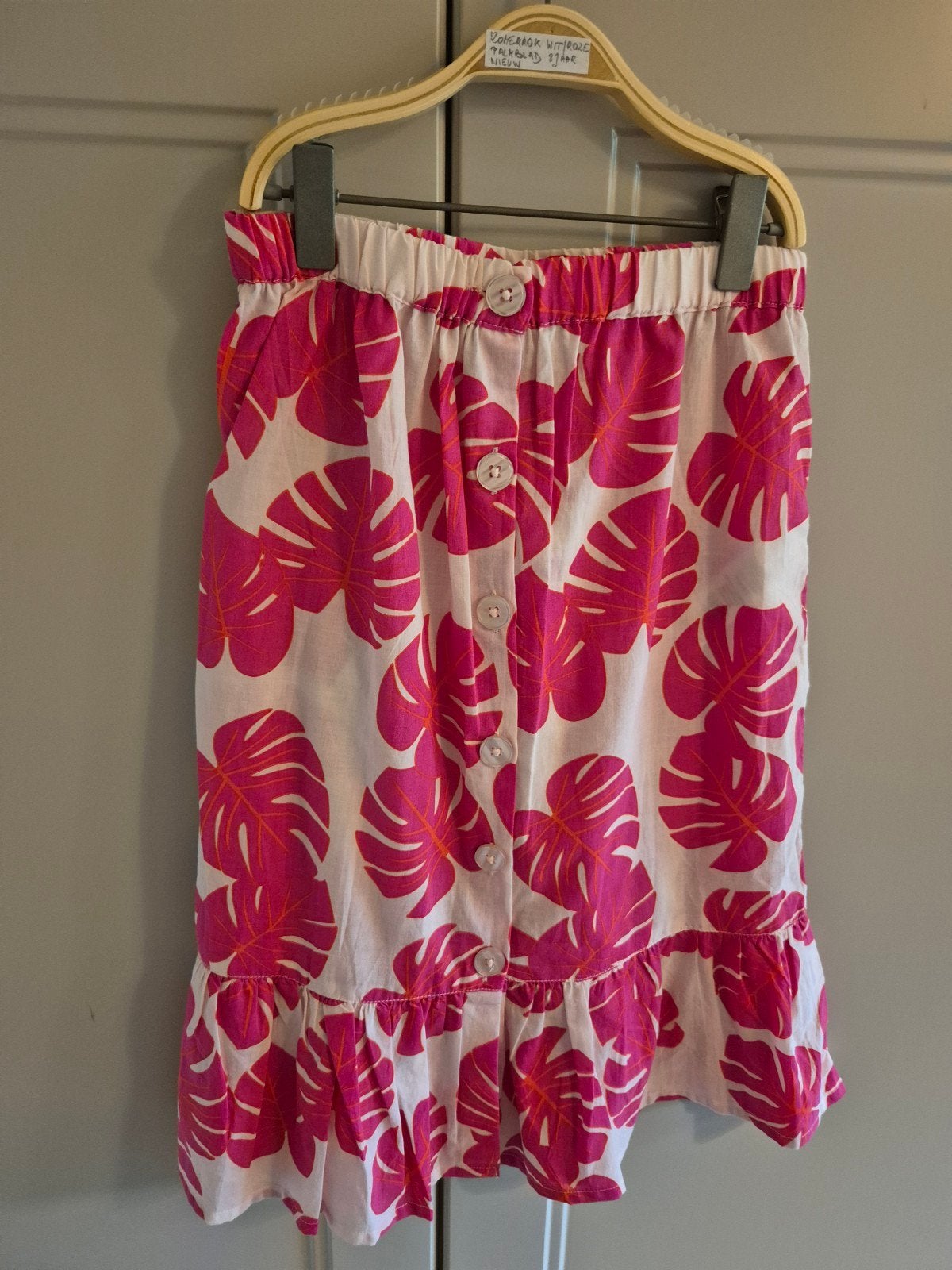 Meisjesrok roze palmblad/8 jaar/ZGAN, Meisje, La Redoute, Ophalen of Verzenden, Zo goed als nieuw