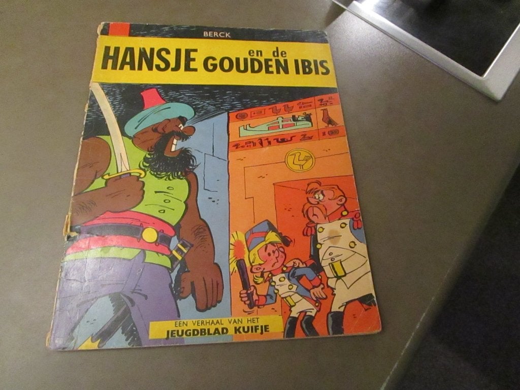 AFGESLOTEN:  Hansje en de gouden ibis - 1e druk - 1963, Boeken, Gelezen, Eén stripboek, Ophalen of Verzenden, Berck