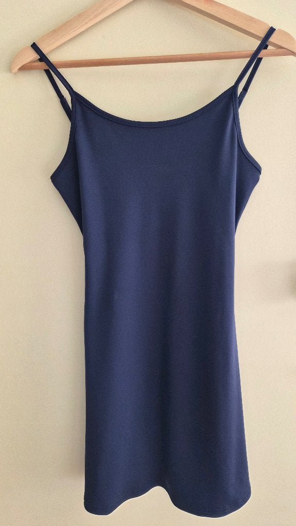Jurk met spaghettibandjes, maat XS, Blauw, Nieuw, Ophalen of Verzenden, Maat 34 (XS) of kleiner