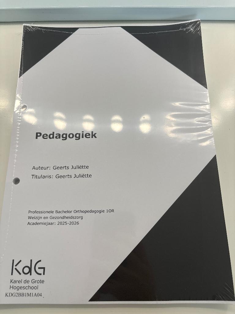 Cursus pedagogiek - orthopedagogie, Boeken, Ophalen of Verzenden, Nieuw, Hogeschool, Diverse auteurs