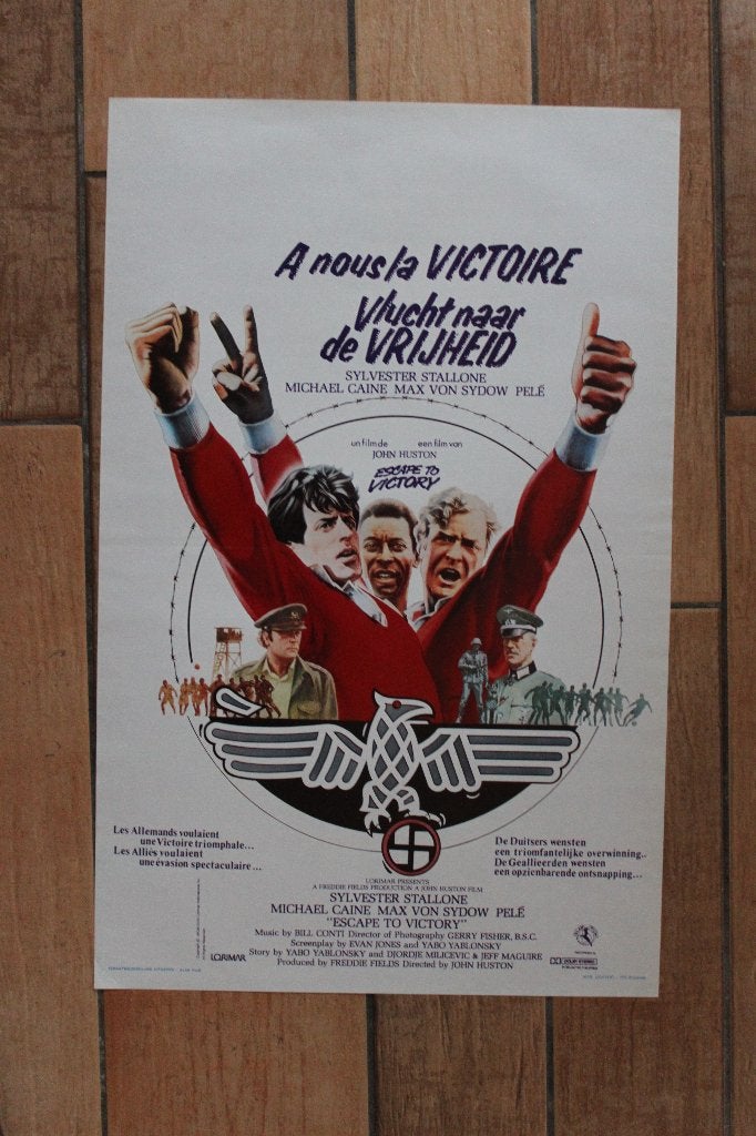 filmaffiche Sylvester Stallone Escape To Victory filmposter, Collections, Enlèvement ou Envoi, Rectangulaire vertical, A1 jusqu'à A3