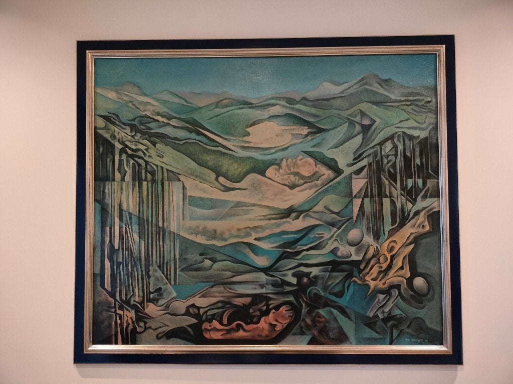 schilderij Rik Verhelst - Auvergne, Antiek en Kunst, Ophalen, Handgeschilderd, Olieverf