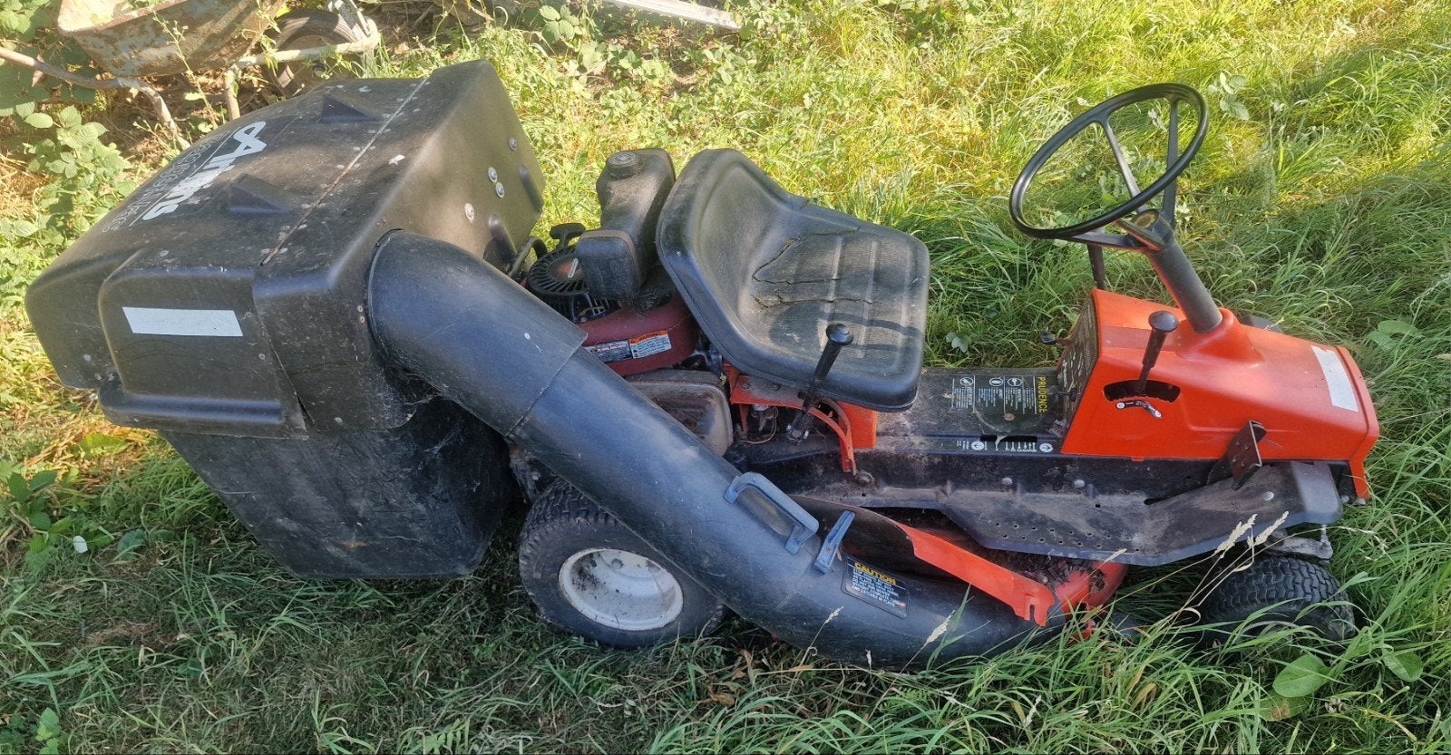 tracteur tondeuse, Enlèvement