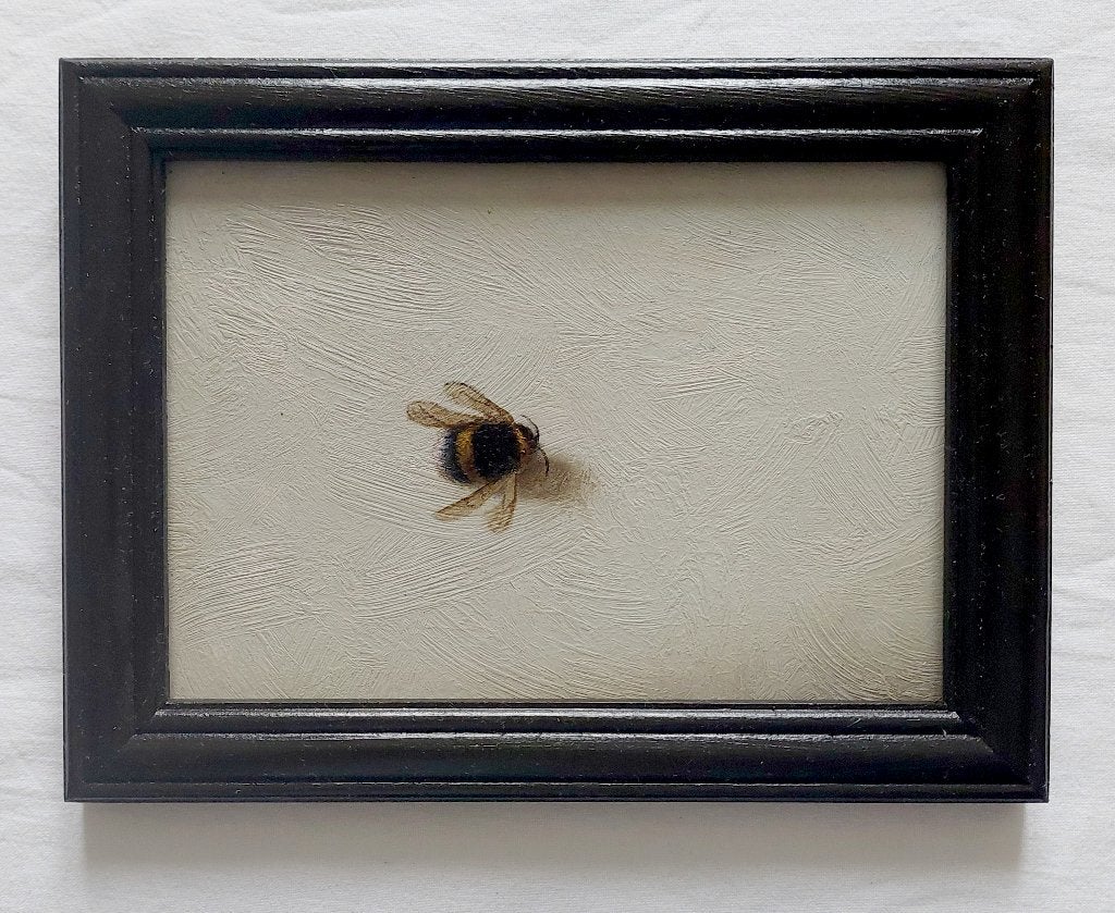 Peinture avec un bourdon #3 - Peinture à l'huile, Enlèvement ou Envoi, Peinture à l'huile, Panneau, Encadré