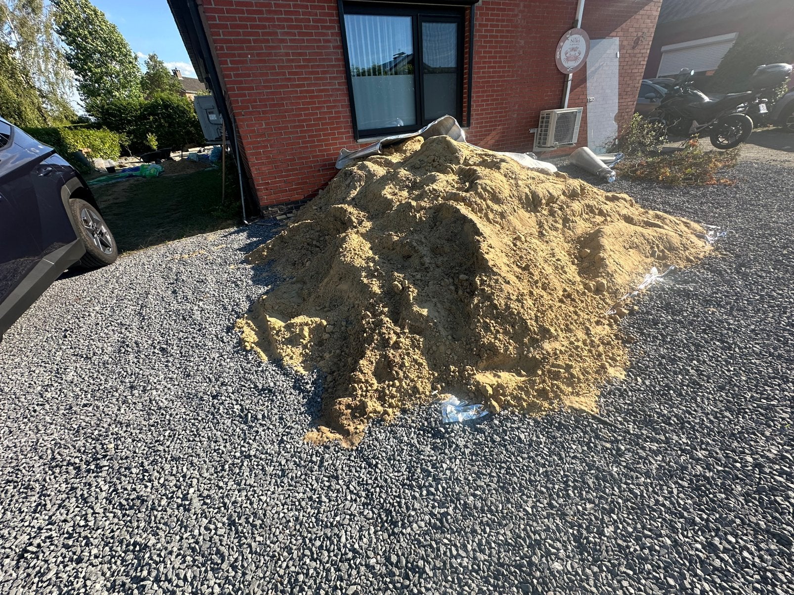 -+ 3m3 lommelse zand, Tuin en Terras, Grind, Keien en Split, Ophalen, Zo goed als nieuw