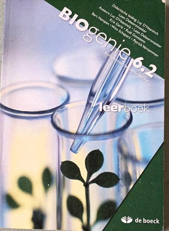 Leen Dekeersmaeker - Leerboek BIOgenie 6.2, ASO, Leen Dekeersmaeker; Luc D'haeninck, Biologie, Ophalen of Verzenden
