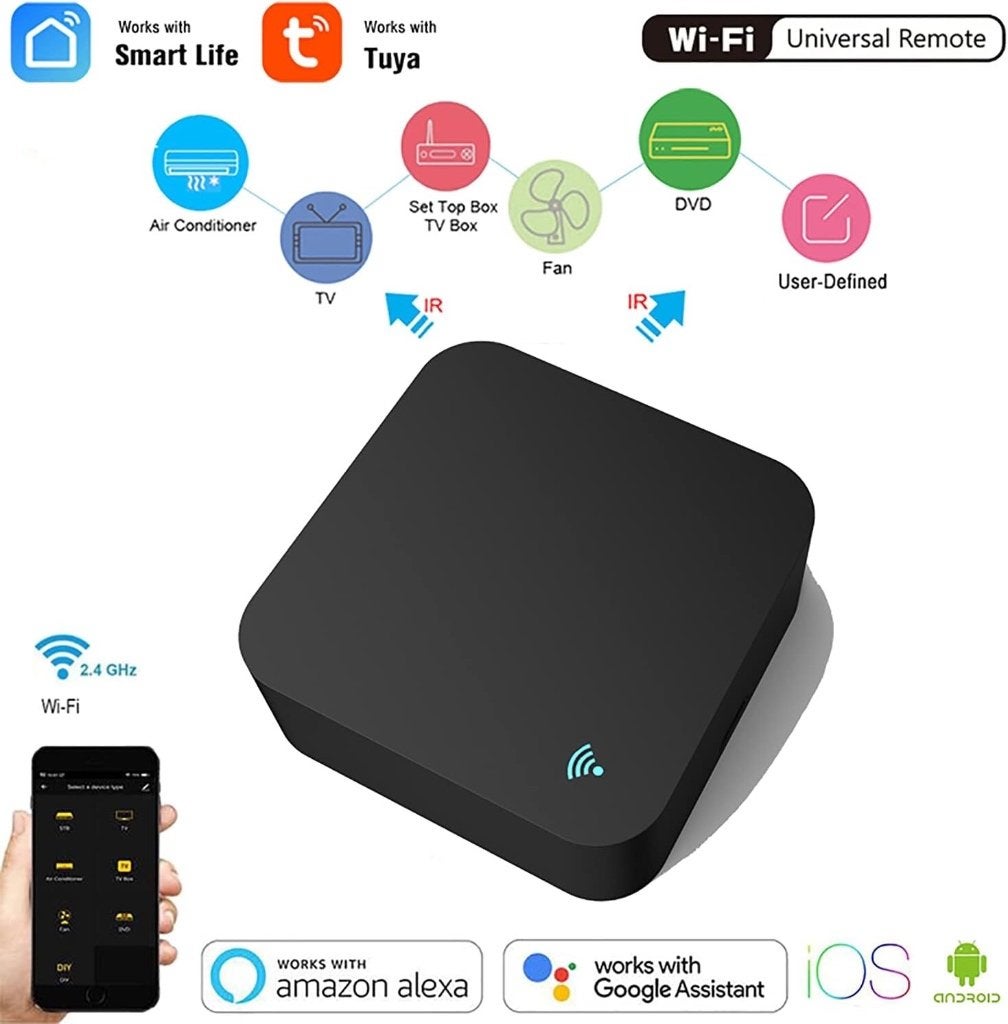Universal IR Remote Control S06 Wifi Google Home en Alexa, Audio, Tv en Foto, Afstandsbedieningen, Ophalen of Verzenden, Gebruikt