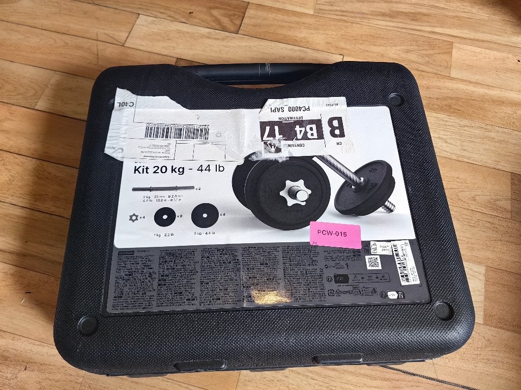 kit d'haltères 20 kg, Sports & Fitness, Enlèvement ou Envoi, Comme neuf, Bras, Haltère