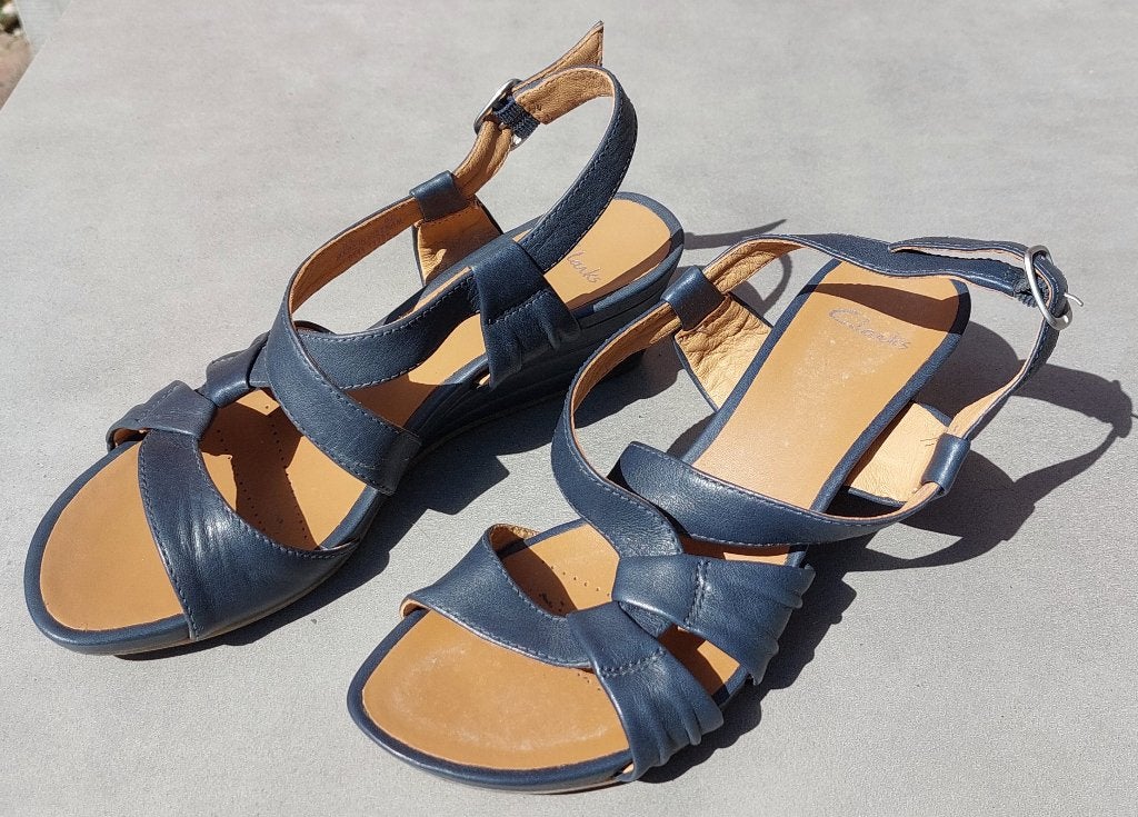 Sandales Clarks, Comme neuf, Enlèvement, Bleu, Clarks
