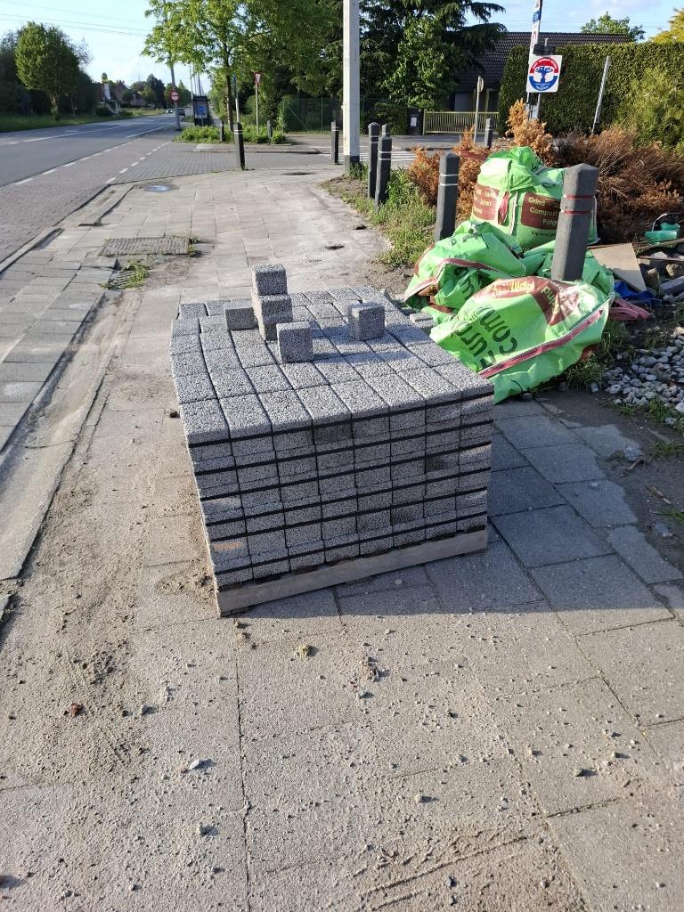 Waterdoorlatende klinkers grijs, Tuin en Terras, Ophalen, Klinkers, Nieuw, 5 tot 10 m²