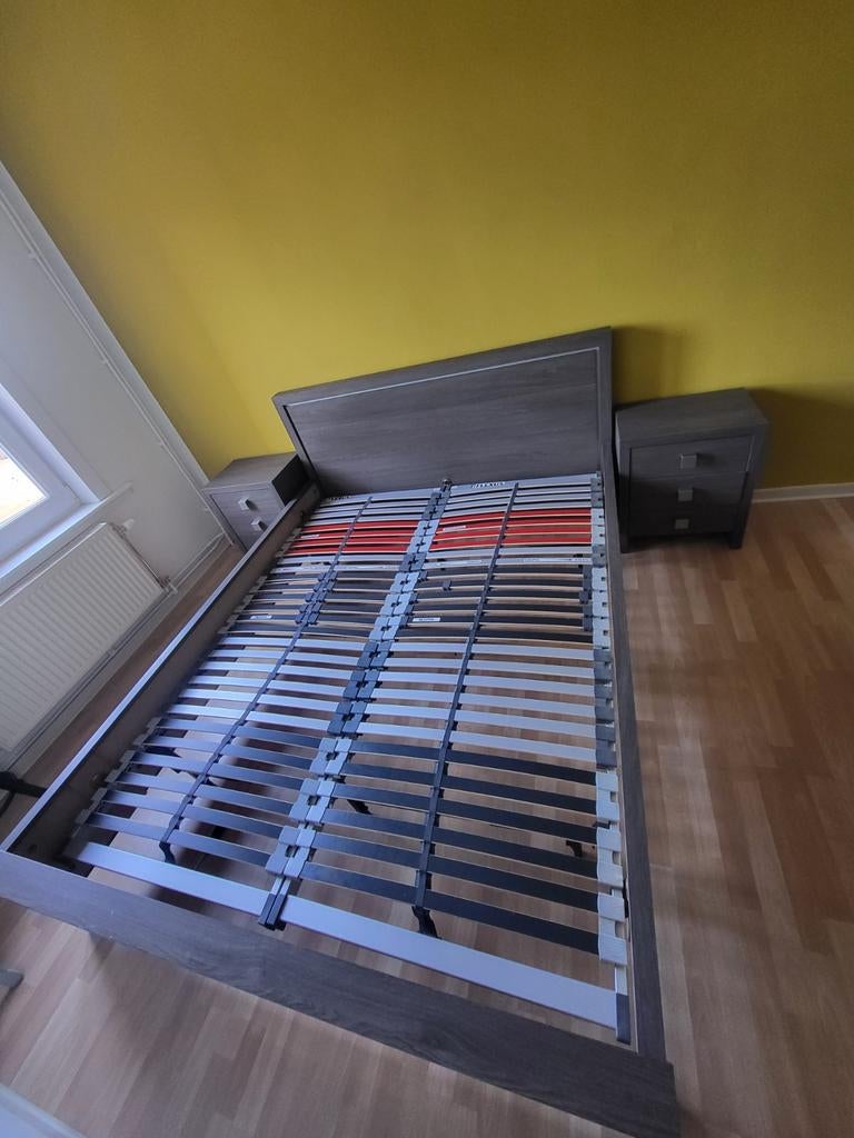 dubbel bed met lattenbodem 160 op 200 cm, Huis en Inrichting, Ophalen, 200 cm