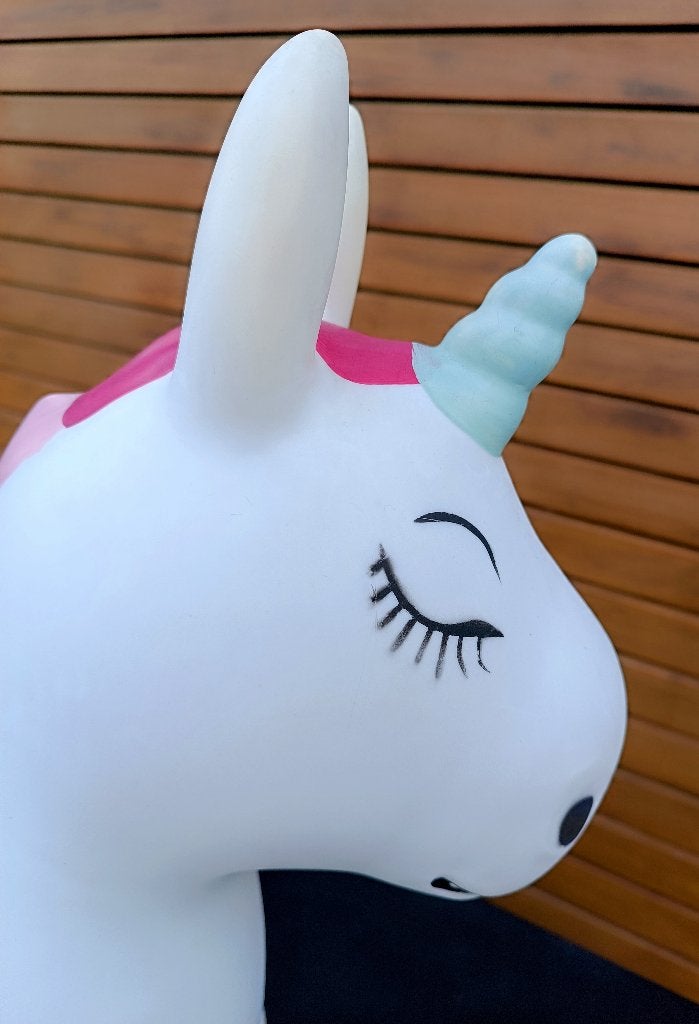 Licorne sauteuse gonflable pour enfant, Enlèvement, Utilisé