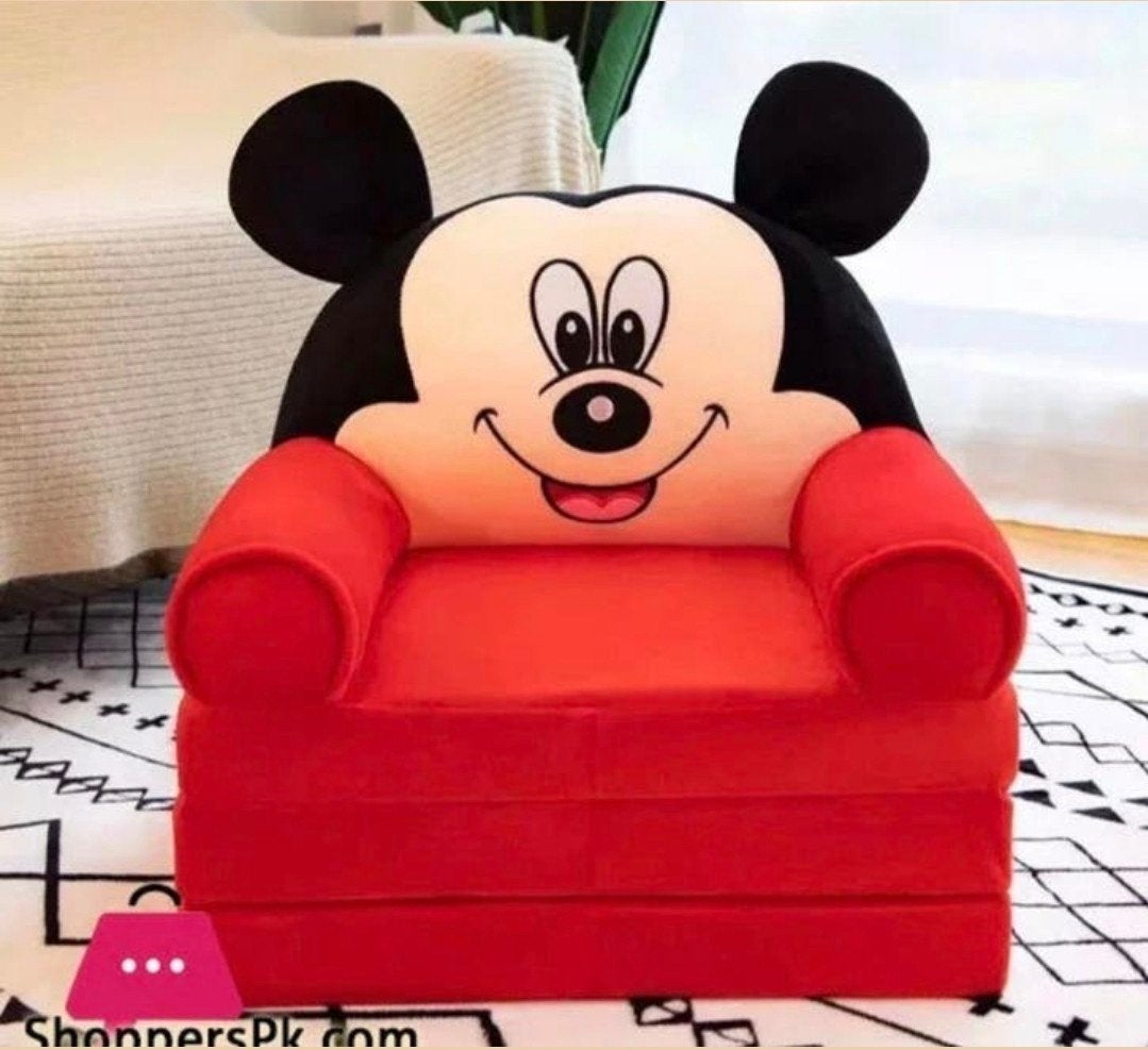 Canapé pliant Mickey Mouse, coussin de voyage et coussin., Enfants & Bébés, Enlèvement, Neuf