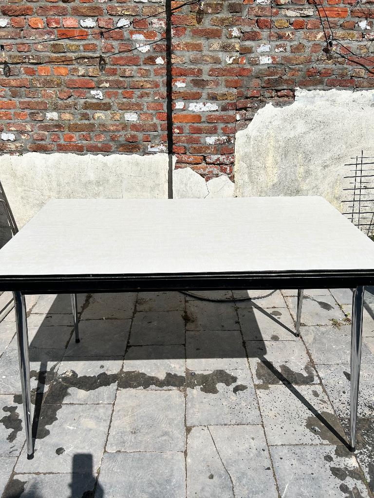 Uitschuifbare Formica tafel, Ophalen, Minder dan 50 cm, Gebruikt, 100 tot 150 cm