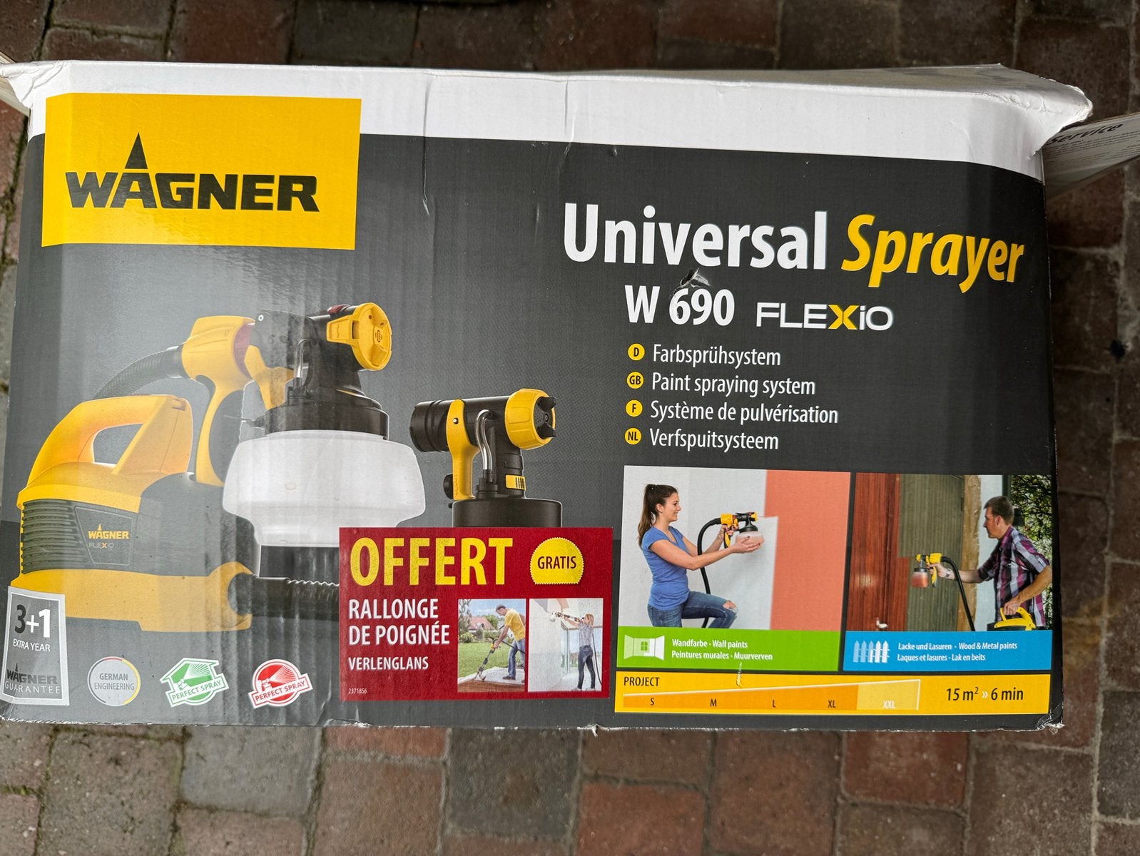 Wagner W690 Flexio verfspuitsysteem met accessoires, Enlèvement, Comme neuf