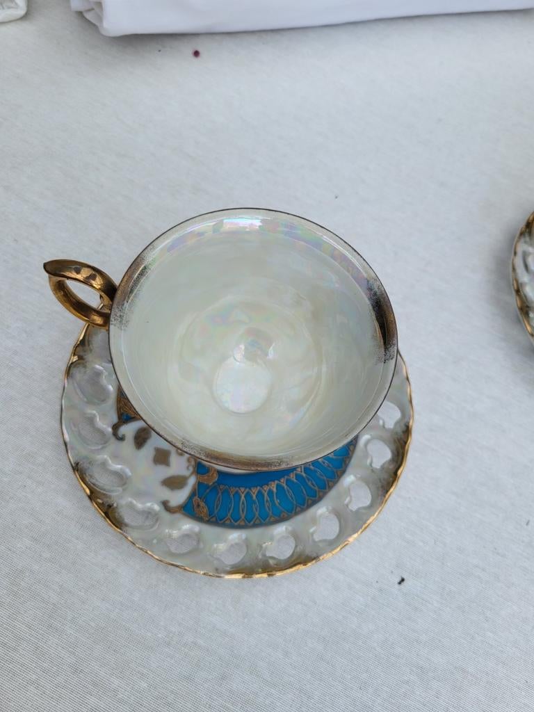 Tasses et soucoupes fantaisie anglaise, Ophalen